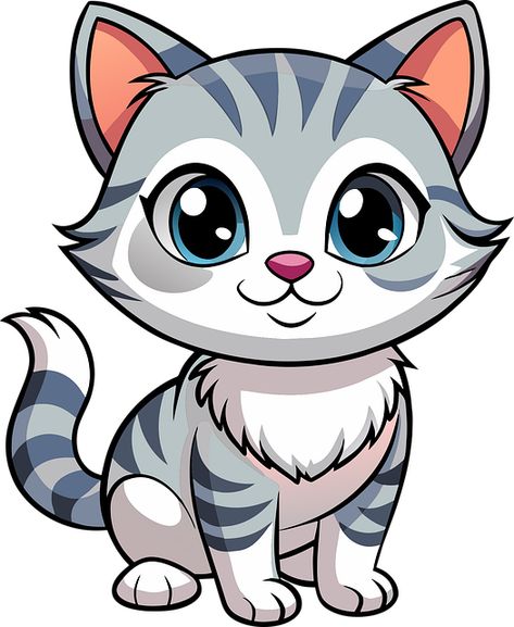 Download Ai Generated, Cat, Feline. Royalty-Free Vector Graphic Cat Cartoon Images, Cute Cat Clipart, Cartoon Cat Drawing, Cartoon Kitty, Sara Kay, Animales Cute, A Is For Apple, Cat Png, Cat Picture