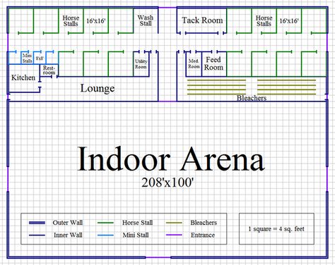 Barn With Indoor Arena, Horse Farm Layout, Barn Layout, Barn Plan, Horse Barn Designs, Horse Arena, Dream Stables, Dream Horse Barns, Horse Barn Plans