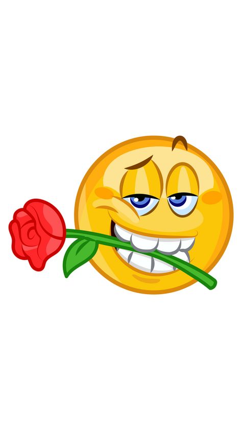 Looks like this yellow emoji is a great romantic individual. Look at this wink, this elegant rose and just at this energy. Isn't it fascinating? Whenever you want to show your interest in somebody,... Emoji With Rose In Mouth, You Emoji, Romantic Emoji, Cringe Emoji, Flower Meme, In Love Emoji, Love Emoji Art, Yellow Emojis, Wink Emoji