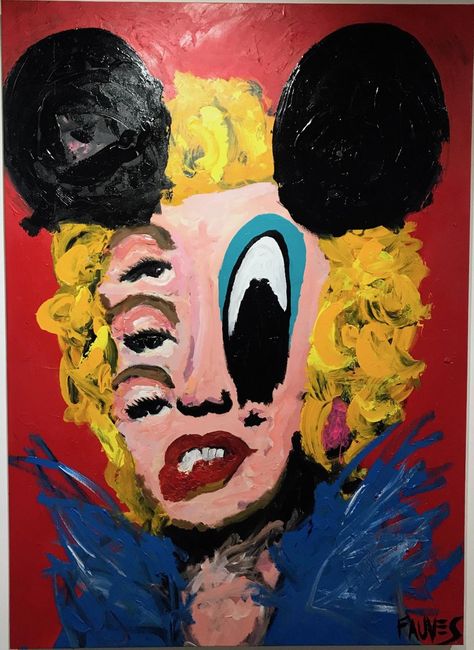 Pop Art Marilyn, Neo Pop, Abstract Expressionist Art, La Art, Pop Culture Art, Expressive Art, Mixed Media On Canvas, Heron Preston, John Paul