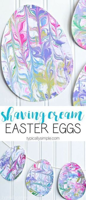 Cream Easter Eggs, Shaving Cream Easter Eggs, Easter Egg Craft, Egg Craft, Teen Crafts, Easter Crafts For Toddlers, Easter Preschool, Creation Station, Diy Ostern