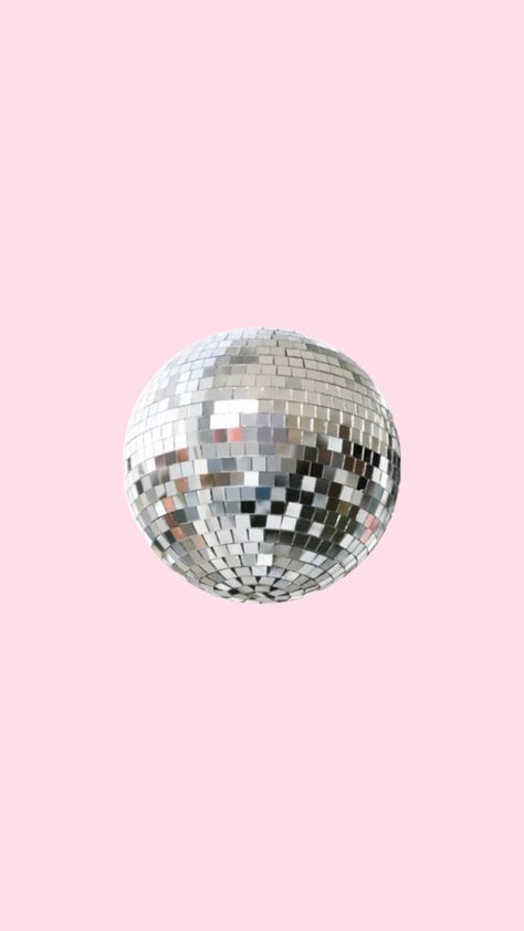 #myfirstshuffle Disco Background Wallpapers, Disco Lockscreen, Pink Disco Ball Wallpaper, Pink Disco Ball Aesthetic, Disco Balls Aesthetic, Pink Mirrorball, Disco Ball Background, Disco Ball Wallpaper, Ios Customization