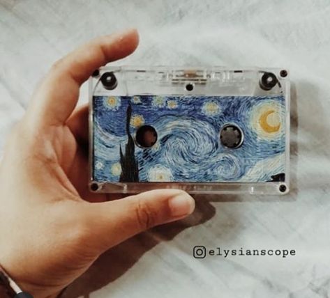 Cassette Tape Art, Drawing Things, Tape Painting, Working Drawing, Starry Nights, Tape Art, Architecture Tattoo, Aesthetic Desktop Wallpaper, Creative Painting