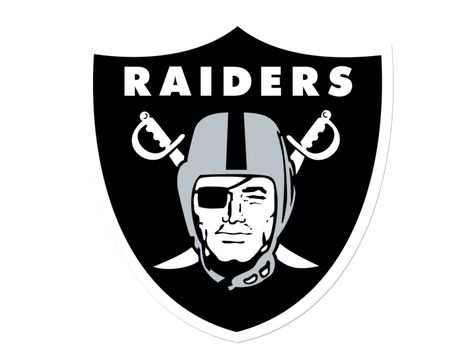 Meaning Los Angeles Raiders logo and symbol | history and evolution Raiders Stickers, Mancave Office, Raiders Sign, Oakland Raiders Fans, Oakland Raiders Logo, Nfl Oakland Raiders, Wall Logo, Raiders Fans, Sports Room