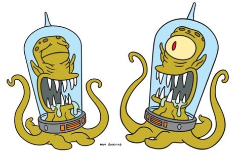 Kang & Kodos from "The Simpsons" Alien From Simpsons, Kang And Kodos Tattoo, Simpsons Characters Art, Simpsons Aliens, Kang And Kodos, The Simpsons Characters, Simpsons Hit And Run, Simpsons Halloween, The Simpsons Game