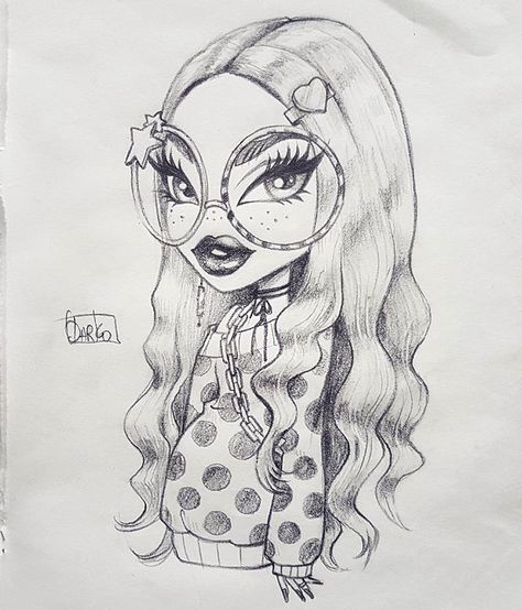 Fast Bratz sketch ✏💋💄🦄 #bratz #bratzdoll #doll #mgaentertainment #darkodordevic #dudewithdolls @officialbratz #bratzart #bratzillustration #bratzartwork Bratz With Glasses, Bratz Dolls Drawings, Bratz Sketches, Bratz Drawings, Bratz Doll Drawing, Bratz Lips, Doll Lips, Bratz Doll Makeup, Drawing Lips