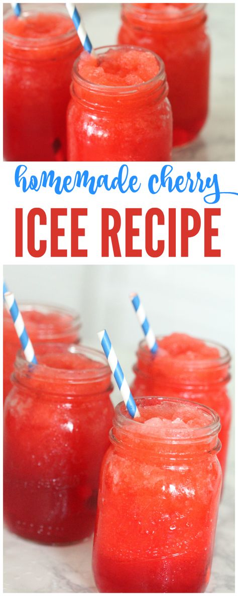 YUM! I have a delicious Homemade Cherry Icee Recipe for Summer that you're sure to love and so will the kids! This is the perfect summer icee that will cool everyone down on a hot summers day! Colorado Recipes, Ice Recipes, Special Cocktails, Weekday Recipes, Drinks For Kids, Ice Recipe, Icee Recipe, Recipe For Summer, Special Drinks