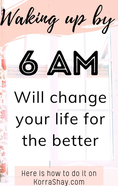 Waking up at 6am will change your life for the better! How to start waking up earlier in the morning. How to start getting up earlier in the morning to finally become a morning person. #early #morningmotivation #morning #wakeup Motivation To Start, 5am Club, Get Up Early, Ways To Wake Up, Productive Habits, Productive Things To Do, Morning Habits, Getting Up Early, Morning Motivation