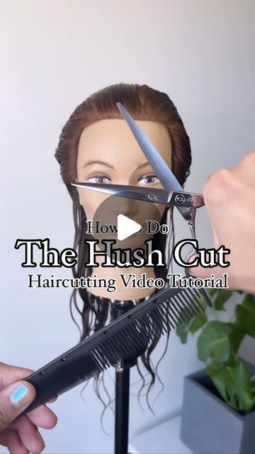 Layers Haircut For Straight Hair, Haircut Tutorial Girl, How To Cut Hush Cut At Home, Diy Hush Cut, Hush Haircut Medium Length, Hush Haircut Tutorial, Hush Cut Short Tutorial, Diy Choppy Layers, Hushcut Medium Hair