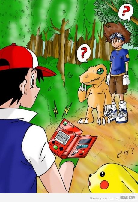 Pokemon V.S. Digimon Pokemon Vs Digimon, Pokemon Adventures Manga, Fox Kids, Worlds Collide, Digimon Digital Monsters, Nintendo Art, Pokemon Comics, Nerd Girl, Pokemon Fan Art