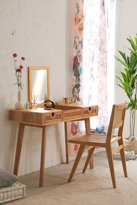 A Midcentury Vanity: Marte Vanity Vanity Desk, Vanity Table, Design Living Room, Boho Bedroom, Beach House Decor, My New Room, Decor Interior Design, And Sign, Home Interior