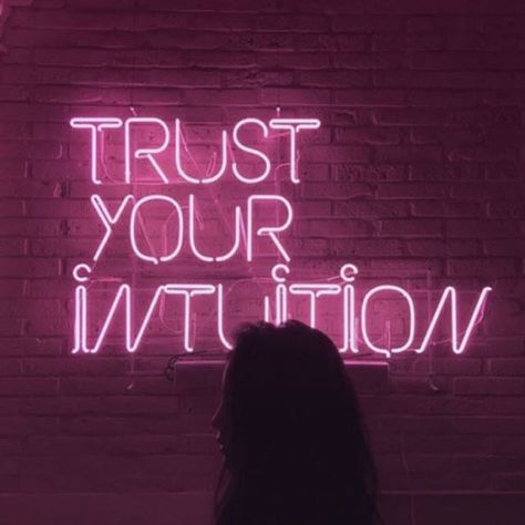 Your intuition is one of your natural superpowers! It’s always there to offer guidance when you need it. So listen to your gut. Listen to your heart. Follow that sudden spark of inspiration. 💭 Intuition offers a huge source of wisdom and inspiration no matter who you are or what you do. It’s your intuition’s JOB to guide you on your life path! So do yourself a favor and start listening to it. 💭 And just FYI, you don’t need to be psychic or witchy or even particularly “woo woo” to do it! All... Medium Aesthetic Psychic, Psychic Aesthetic, Quotes Pink, Listen To Your Heart, Neon Quotes, Neon Words, Light Quotes, Neon Aesthetic, Aesthetic Quotes