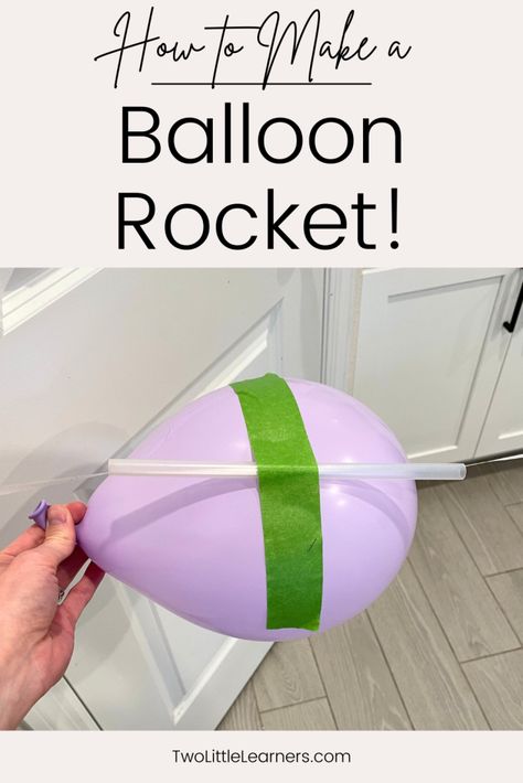 How to make Balloon Rockets: Exploring Basic Physics with Kids Ballon Rocket Experiment, Balloon Rocket Experiment, How To Build A Rocket, Hot Air Balloon Science Experiment, Balloon Rockets For Kids, Balloon Stem Activities, Balloon Crafts For Kids, Rocket Experiment, Balloon Activities