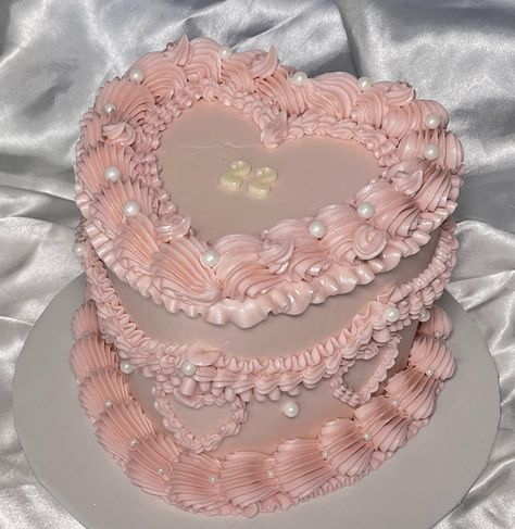 Pretty pink 🌸 • March cake ordering is now open🫶🏼 reminder to order atleast 1 week ahead! • • #orangecountycakes #vintagecakes #heartcakes #pinkvintagecake #occakes 20th Bday Cake, Cake For Princess, Baby Pink Cake, Pastel Pink Cake, March Cake, Pretty In Pink Cake, Cute Pink Cake, Pink Vintage Cake, Pink Birthday Cake Ideas