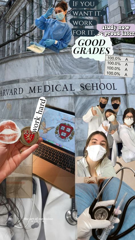 harvard medical school🩺🩻 Oral Roberts University, College Vision Board, Harvard Students, Medical School Life, College Motivation, Med School Motivation, Medical School Motivation, Medicine Student, Medical School Inspiration