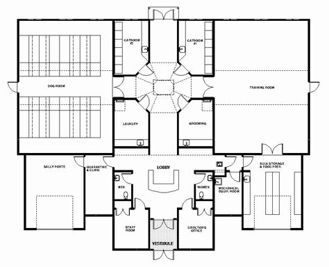 like general layout of sm facility Dog Daycare Layout, Dog Training Facility Layout, Dog Training Facility Ideas, Kennel Layout, Dog Rescue Facility, Dog Facility, Dog Training Facility, Pet Hotel Design, Dog Daycare Design