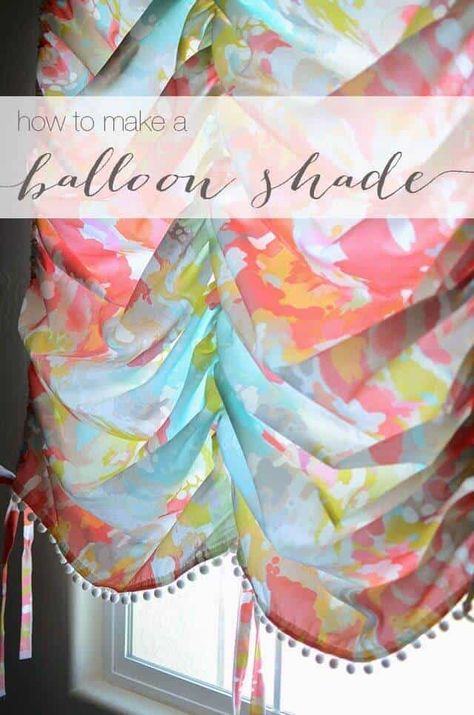 Diy Window Shades, Fabric Diy Projects, Simple Window Treatments, Diy Roman Shades, Balloon Shades, Vinyl Blinds, How To Make Balloon, Diy Window Treatments, Diy Shades