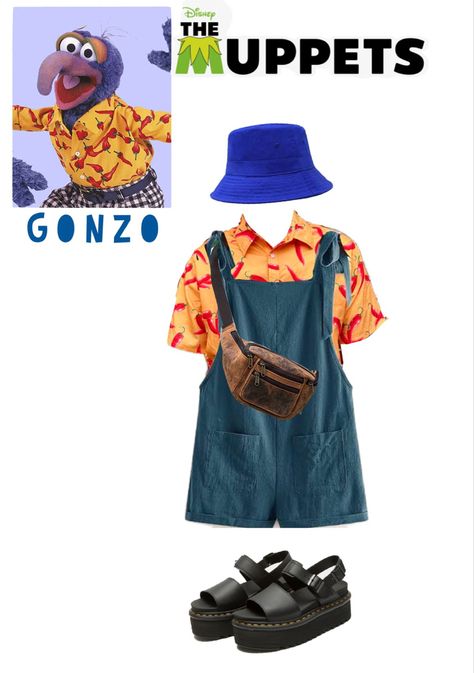 Gonzo Inspired Outfits, Gonzo Outfit, Muppets Inspired Outfits, Gonzo Costume, Muppet Outfit, Muppet Inspired Outfits, Muppet Cosplay, Muppets Outfits, Disneybound Outfits Hollywood Studios