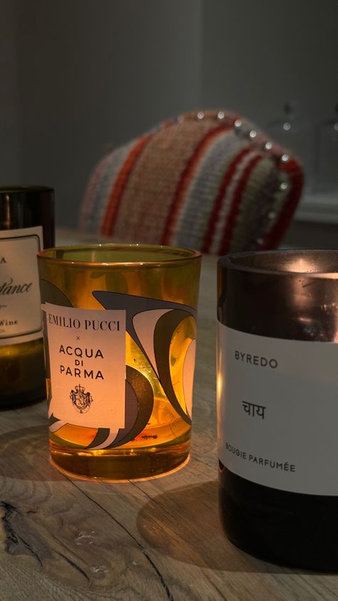 Luxury candles #aesthetic #candles #acquadiparma #byredo #luxuryhome Byredo Candle, Expensive Candles, Candles Aesthetic, Aesthetic Candles, Candle Aesthetic, Home Scents, Luxury Candles, Aesthetically Pleasing, Luxury Homes