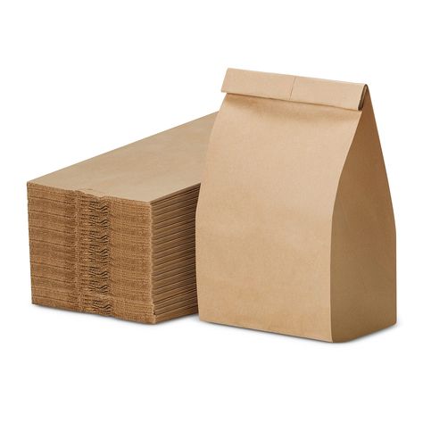 Paper Lunch Bags, Paper Grocery Bags, Durable Kraft Paper Bags, Pack Of 500 Bags (3 LB, Brown) : Health & Household Bread Packaging Ideas Brown Paper, Brown Paper Packaging, Brown Paper Lunch Bags, Brown Paper Bags, Paper Grocery Bags, Bread Packaging, Snack Lunch, Paper Lunch Bags, Paper Lunch