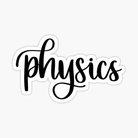 RT-Lettering Shop | Redbubble Physics Lettering, Physics Stickers, First Page Of Project, Folder Binder, School Binder Covers, Physics Projects, Project Cover Page, Biology Projects, Physics Books