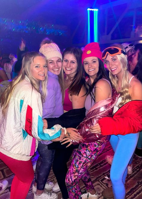 Aspen In The 80s, 80s In Aspen Theme Outfit, 80s Aspen, 80s In Aspen, Frat Party Themes, Aspen Ski, Frat Parties, College Party, College Parties