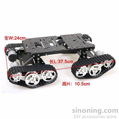 Support Remote Control Kit 4pcs 12V 350RPM Motors TS400 Shock Absorber Robot Tank Chassis Aluminum Alloy Frame for Arduino DIY Robot Chassis, Robots Tanks, Arduino Projects Diy, Mobile Robot, Educational Robots, Rc Robot, Metal Tank, Robotics Projects, Robot Kits