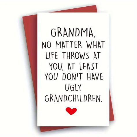 Funny Birthday Card For Grandma Humorous Grandma Birthday - Temu Cards For Grandma, Grandma Cards, Grandma Birthday Card, Creative Birthday Cards, Unique Gift Items, Grandma Birthday, Mother's Day Greeting Cards, Personalized Grandma, Personalized Birthday Cards