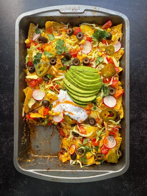 Nacho Bake Casserole, Vegan Taco Casserole, Nikki Vegan, Vegan Nacho Cheese, Vegan Casseroles, Meatless Meals Healthy, Vegan Thanksgiving Dinner, Cheese Taco, Vegan Nachos Cheese