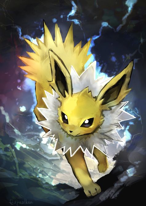 Jolteon Pokemon Eevee Evolutions, Pokemon Official, Cool Pokemon Wallpapers, Oc Pokemon, Pokemon Gif, Pokemon Tattoo, Pokemon Eeveelutions, Images Kawaii, Pokemon Oc