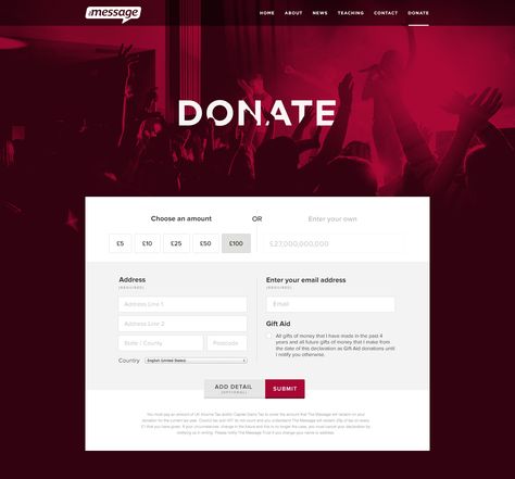 Donate Page   //  #WebDesign #GraphicDesign #Inspiration Donation Page Web Design, Donation Website Design, Online Website Design, Homework Ideas, Webpage Template, Crowd Funding, Donation Page, Mobile App Design Inspiration, Ui Design Website