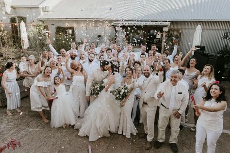 Bride bucks tradition to ask everyone to wear white to her wedding as she didn’t want the day to be ‘all about her’ – The Sun White Wedding Theme, Dress Code Wedding, Hijab Wedding Dress, All White Wedding, Weddings By Color, Bride Wear, White Wedding Dresses, Beach Wedding Dress, Wedding Attire