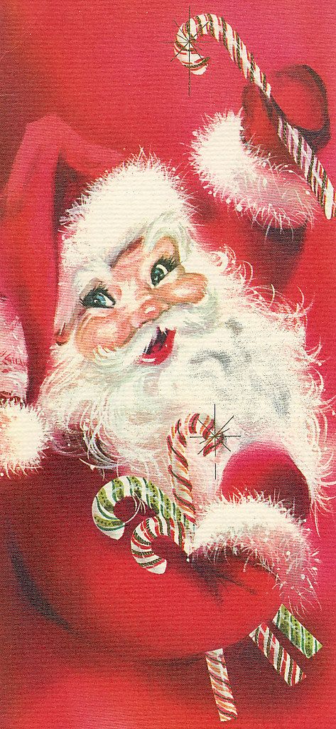 Vintage Christmas Cards 1950s, Santa Klaus, Vintage Xmas, Vintage Christmas Images, Kris Kringle, Christmas Tablescape, Santa Claus Is Coming To Town, Fashion Christmas, Images Vintage