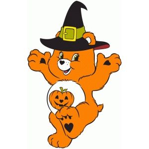 Silhouette Design Store: pumpkin witch Care Bears Birthday Party, Care Bear Tattoos, Moldes Halloween, Care Bears Vintage, Care Bear Party, Care Bear Birthday, Care Bears Cousins, Bear Halloween, Bear Pictures