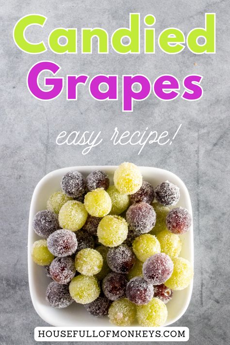 Easy Candied Grapes, Desserts Using Grapes, Frozen Sugared Grapes, Frozen Cotton Candy Grapes, How To Make Crunchy Grapes, Pink Candied Grapes, Easy Candy Grapes Recipes, Diy Candied Grapes, White Grape Recipes