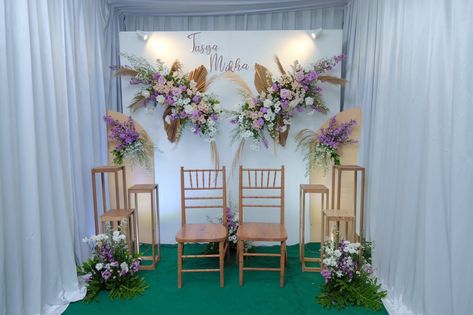 Naming Ceremony Backdrop, Backdrop Engagement Simple, Dekor Engagement, Decor Lamaran, Backdrop Lamaran, Dekor Lamaran, Backdrop Engagement, Dekorasi Wedding, Decoration Engagement