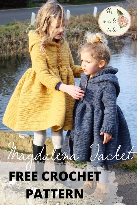 Crochet Coat Pattern, Hoodie Crochet, Crochet Dress Girl, Crochet Jacket Pattern, Crochet Baby Jacket, Crochet Hoodie, Sweater Patterns, Crochet Toddler, Haken Baby