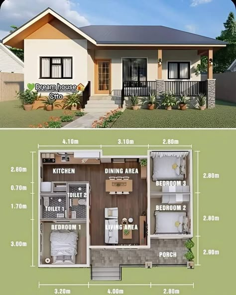 Small House Blueprints, Sims 4 House Ideas, Bungalow Style House Plans, Small House Layout, Sims 4 House Plans, Small House Design Exterior, House Design Plans, Building Plans House, Building House Plans Designs