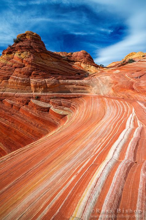 The Wave, Coyote Buttes, Paria-Vermilion Cliffs Wilderness, Arizona USA / © Russ Bishop ~ Click image to purchase a print or license Photography Lessons, The Wave Arizona, Coyote Buttes, South Dakota Road Trip, Best Landscape Photography, Visit Oregon, Valley Of Fire, Arizona Usa, Rock Formations