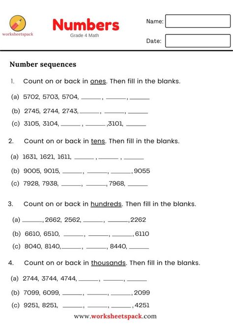 Pin on janessa learning Number Patterns Worksheet Grade 3, Pattern Worksheet For Class 3, Mental Maths Worksheets Grade 3, Mental Maths Worksheets Grade 2, Number Sequence Worksheet, Maths Worksheet For Class 3, Maths Worksheets Grade 3, Maths Worksheets Grade 2, Math Worksheets Grade 4