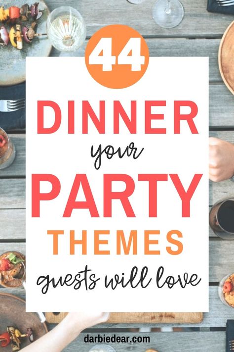 No more boring potlucks. Make potlucks fun with a creative theme. We have 44 potluck themes-for every season-so your next dinner party can be easy, fun, and delicious for everyone involved. #potluck #sidedishesfor #feedacrowd #easyrecipes #potluckrecipes #potluckideas #dinnerpartyideas Fun Dinner Party Themes, Theme Dinners Ideas, Potluck Themes, Potluck Dinner Party, Creative Dinner, Thanksgiving Dinner Ideas, Group Dinner, Southern Thanksgiving Menu, Progressive Dinner