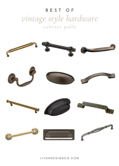 vintage cabinet hardware. antique hardware. best antique vintage cabinet hardware. aged cabinet pull. drawer cup pull. antique brass cabinet hardware. zinc alloy hardware. vintage kitchen hardware. vintage bathroom hardware. furniture hardware. timeless hardware. farmhouse hardware. rustic hardware. traditional hardware. burnished brass. oil-rubbed bronze. dresser knob. Antique Glass Cabinet Pulls, Vintage Hardware Pulls, Hardware For Hutch, White Cabinets Oil Rubbed Hardware, Brown Kitchen Hardware, Kitchen Hardware For Oak Cabinets, Farmhouse Kitchen Cabinet Knobs, Dresser Hardware Ideas, Kitchen Island Hardware