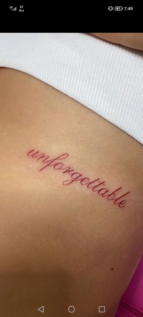 Tattoo Above Hip Bone, All Things Go Tattoo, Snack Spine Tattoo, Heaven Sent Tramp Stamp, Shoulder Words Tattoo, Tattoo Going Down Side Ribs, Tattoo Ideas Female In Spanish, Luck You Tattoo, Underneath Buttcheek Tattoo