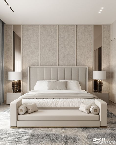 Master Bedrooms New Classic, Sofa In A Bedroom, Modern Bedroom Elegant, New Classic Bedroom Design, Bedroom Hotel Style, Luxury Guest Room, Royal Luxury Bedroom Design, Neo Classical Bedroom, Lux Bedroom