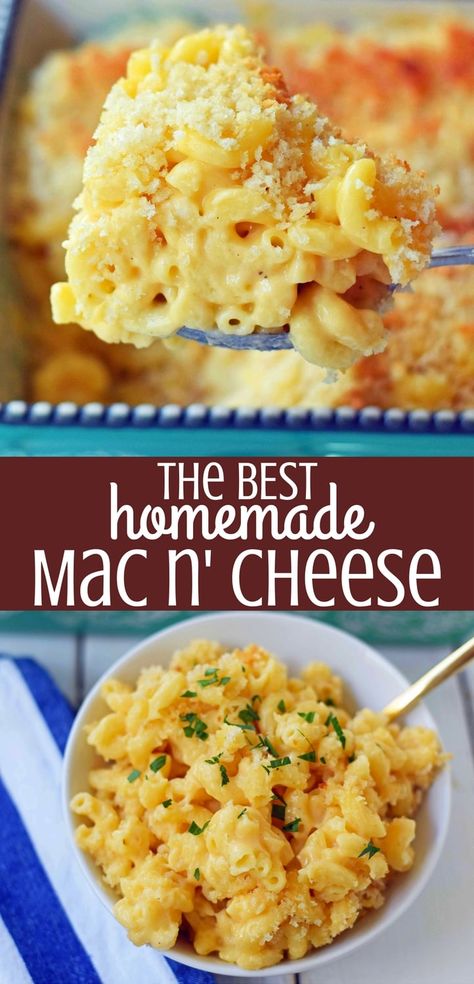 Homemade Macaroni and Cheese – Modern Honey Homemade Velveeta, Homemade Macaroni And Cheese, Best Mac N Cheese Recipe, Baked Mac And Cheese Recipe, Recipe Crockpot, Macaroni Cheese Recipes, Macaroni Recipes, Best Mac And Cheese, Baked Mac N Cheese