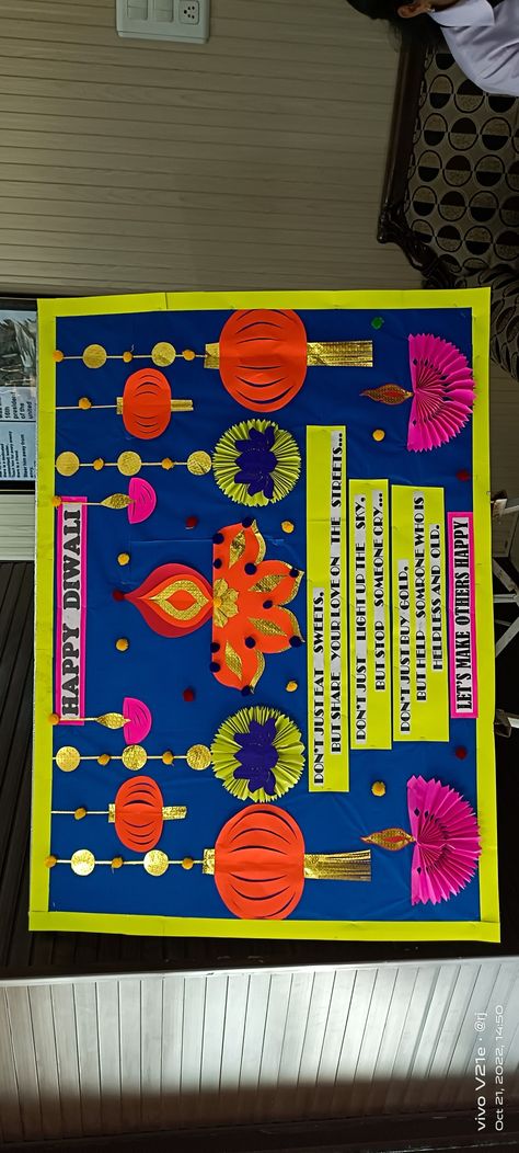 Ugadi Board Decoration For School, Diwali Book Decoration, Diwali Ideas For Preschool, Diwali Decoration Ideas For Preschool, Diwali Black Board Decoration, Diwali Activities For School, Diwali Class Board Decoration, Diwali Board Ideas, Class Decoration For Diwali