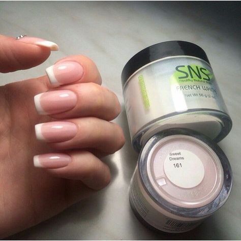 SNS 161 and French White via @sns_thuya_keratherapy on Instagram Nexgen Nails Colors, Gel Nails Long, Nexgen Nails, Sns Nails Colors, Nail Design Video, Nails Yellow, Sns Nails, Summer Nails Colors, Fall Nail Colors