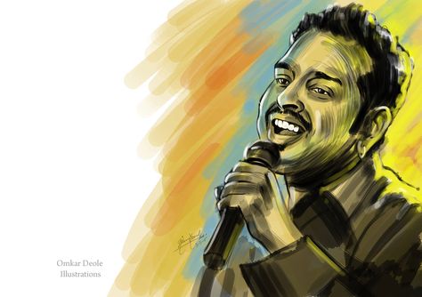 Digital Illustration.... Shankar Mahadevan Shankar Mahadevan, Digital Paintings, Digital Painting, Digital Illustration, Singers, Paintings, Quick Saves