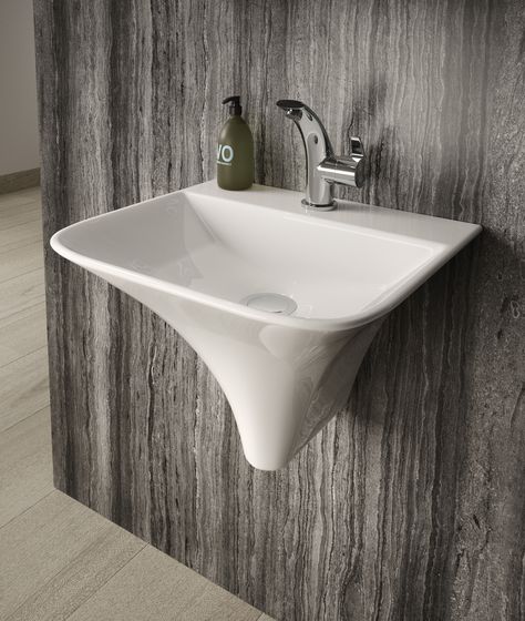 China, Wall Hung Basin, White Wall Hanging, Hudson Reed, Contemporary Bathrooms, Wash Basin, Bathroom Sink, Tap, Wall Hanging