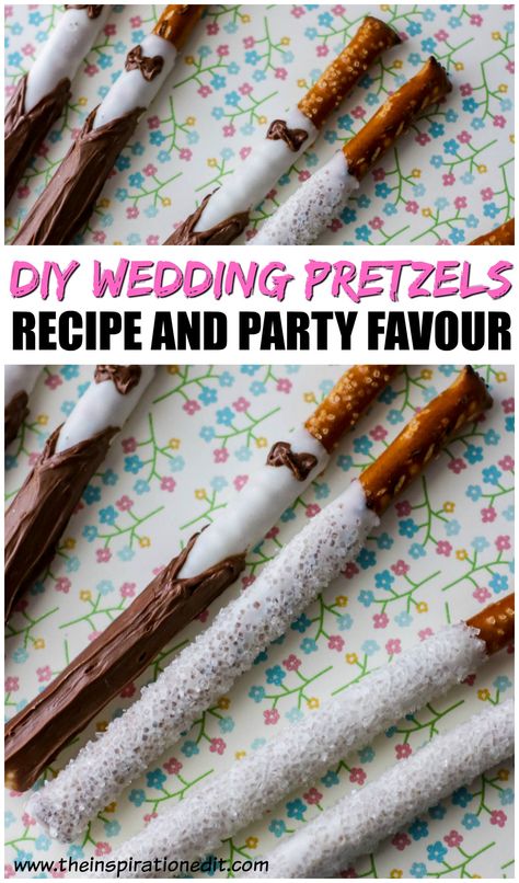 Wedding Pretzels Rods, Wedding Pretzel Sticks, Chocolate Covered Pretzels Wedding Favor, Chocolate Covered Pretzels Wedding, Wedding Party Snacks, Pretzels Wedding, Pretzel Party, Wedding Pretzels, White Pretzels